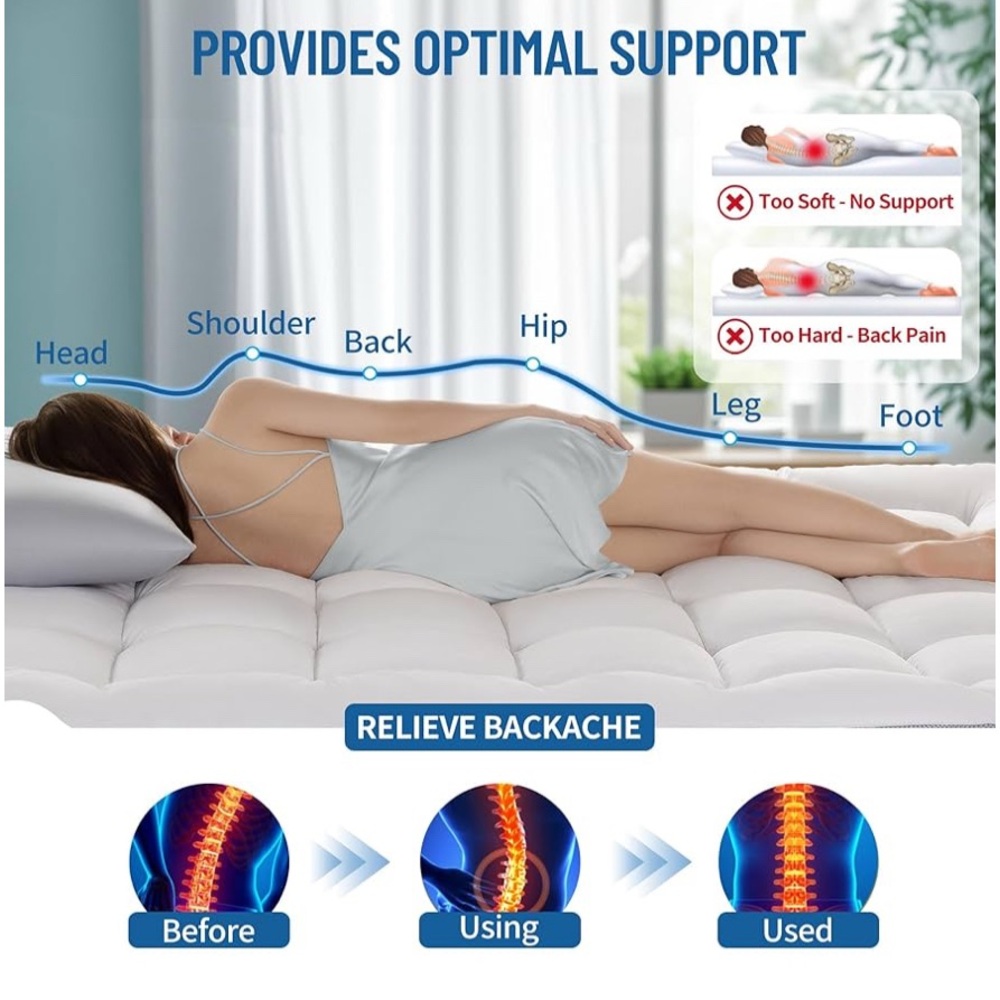 Premium White Mattress Topper
